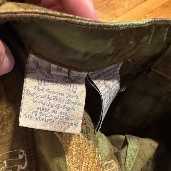 Robin's Jean Green Camouflage Pants with Gold Accents - Picture 3 of 3